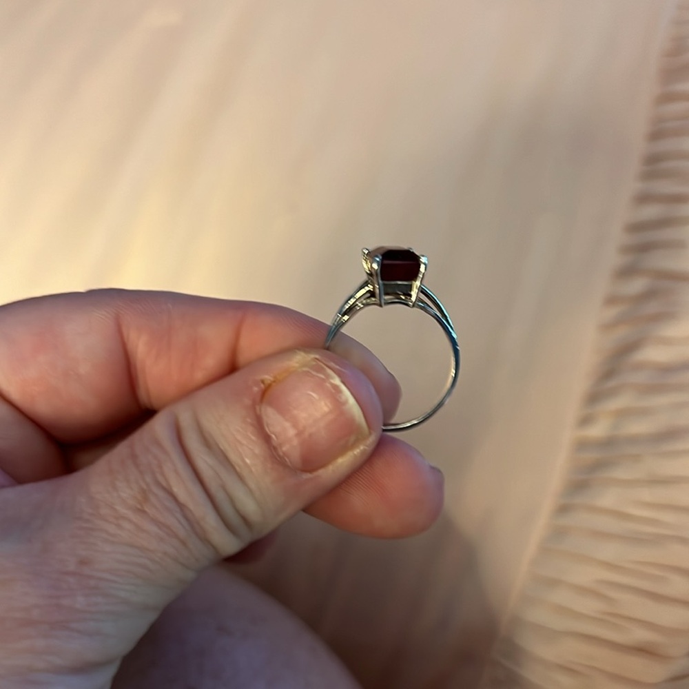 1 Ct Emerald Cut Ruby Size 7 - image 3